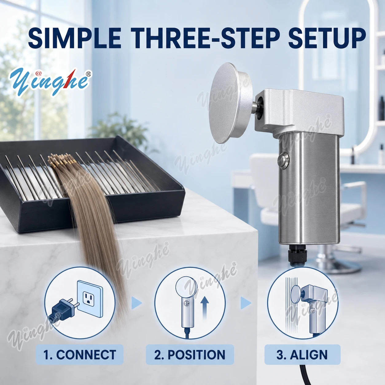 Hair Straightener - Alisador de Cabello Automático Mejorado, Organizador