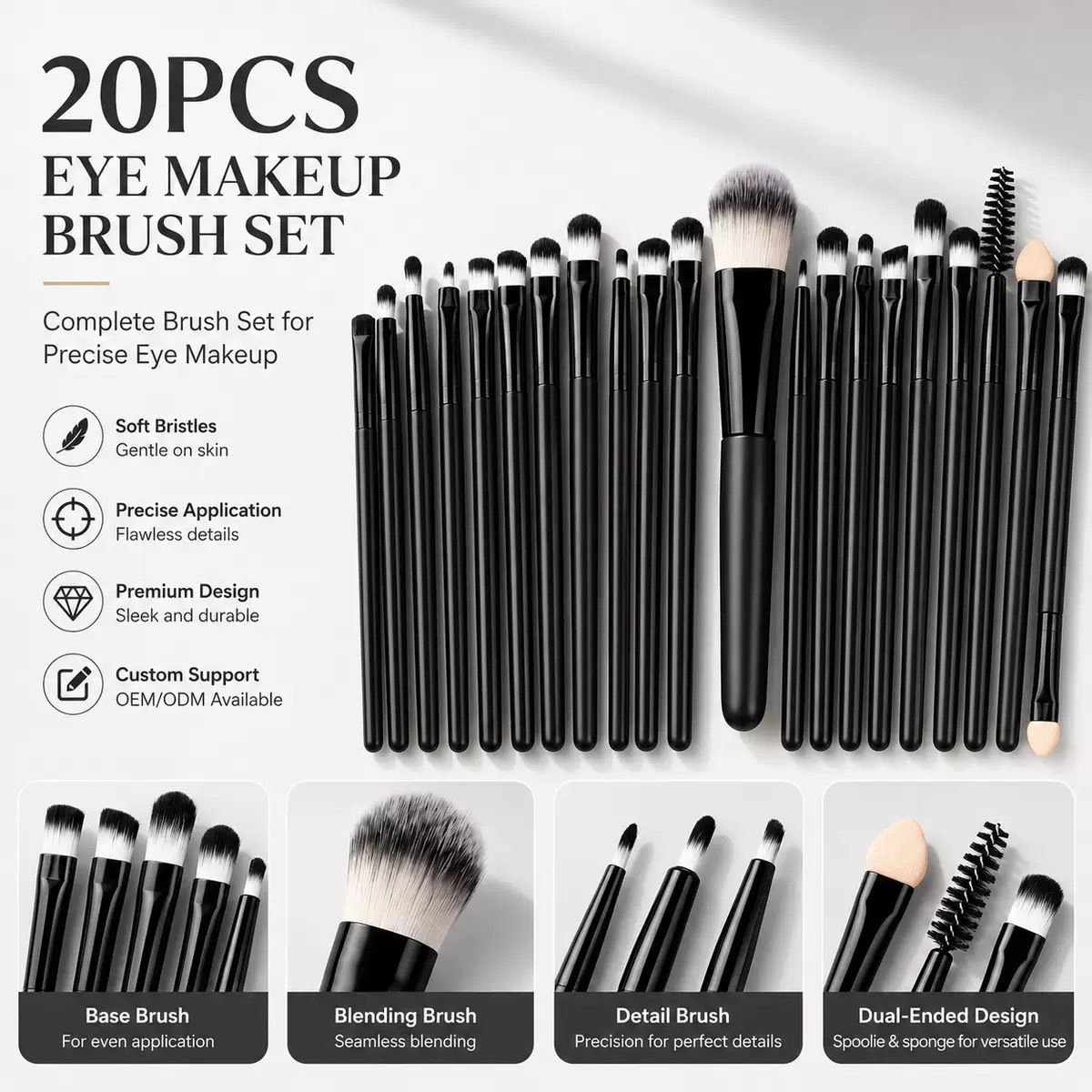Beauty Makeup Store - Juego de 20 Brochas de Maquillaje