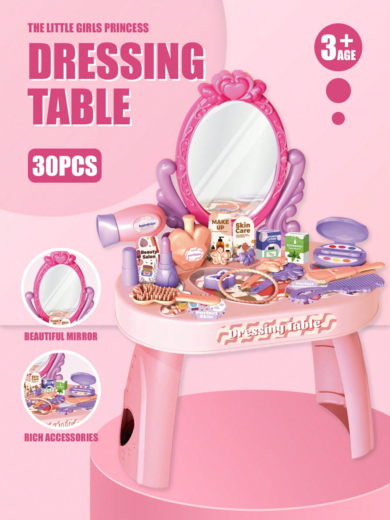 Beauty Makeup Girl - Juego de tocador de princesa para