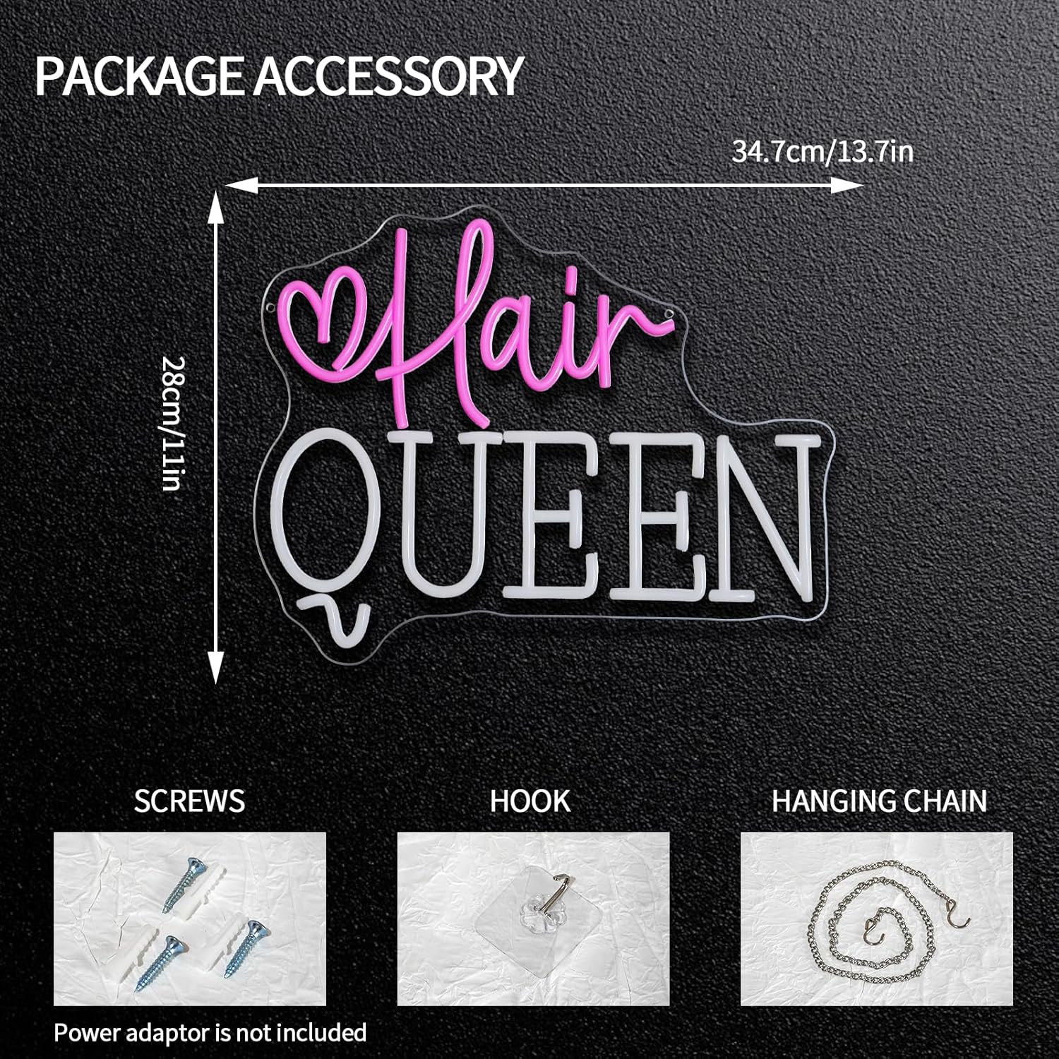 Letrero Luminoso LED de Neón c - Beauty Queen Makeup Studio reseña y precio