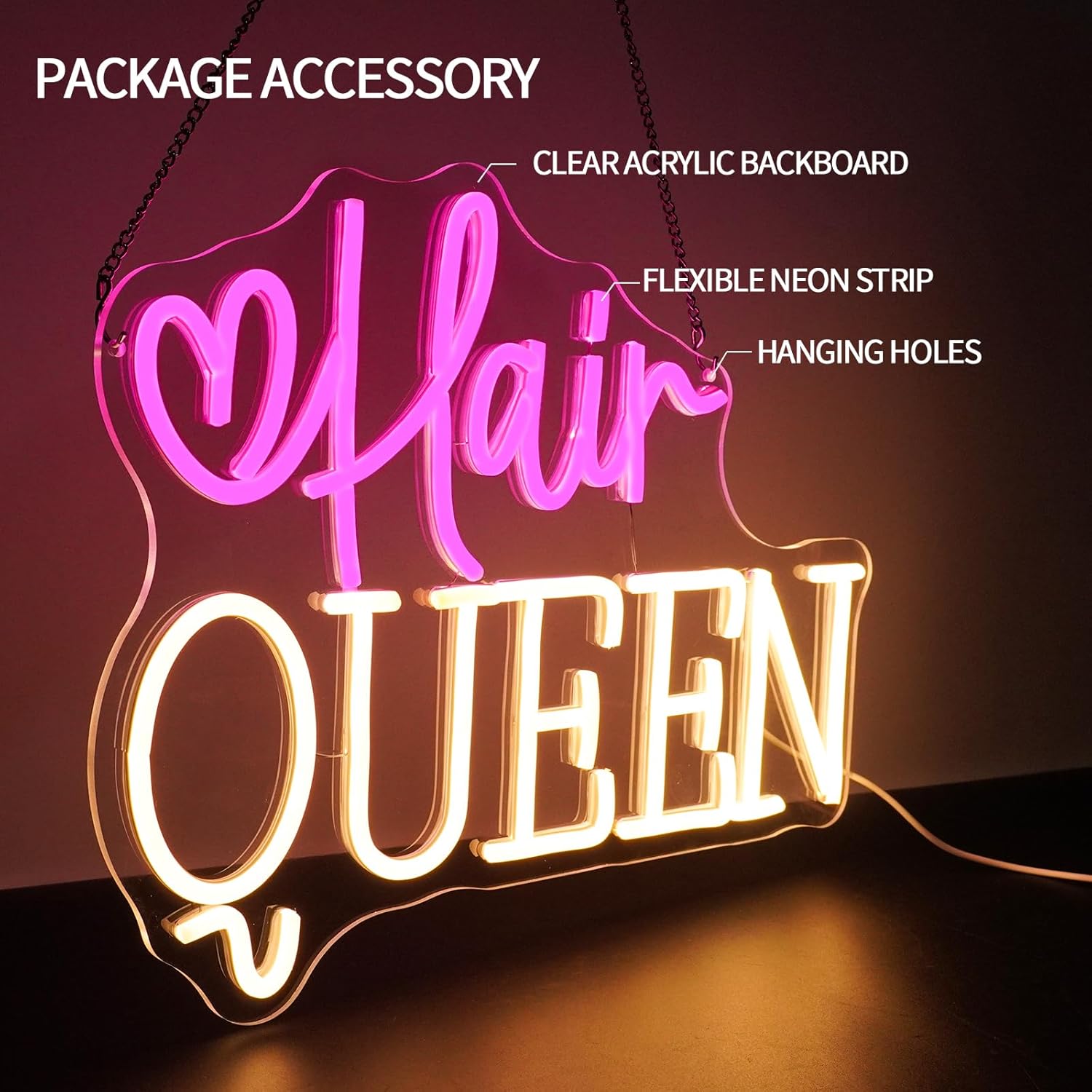 Letrero Luminoso LED de Neón c - Beauty Queen Makeup Studio reseña y precio