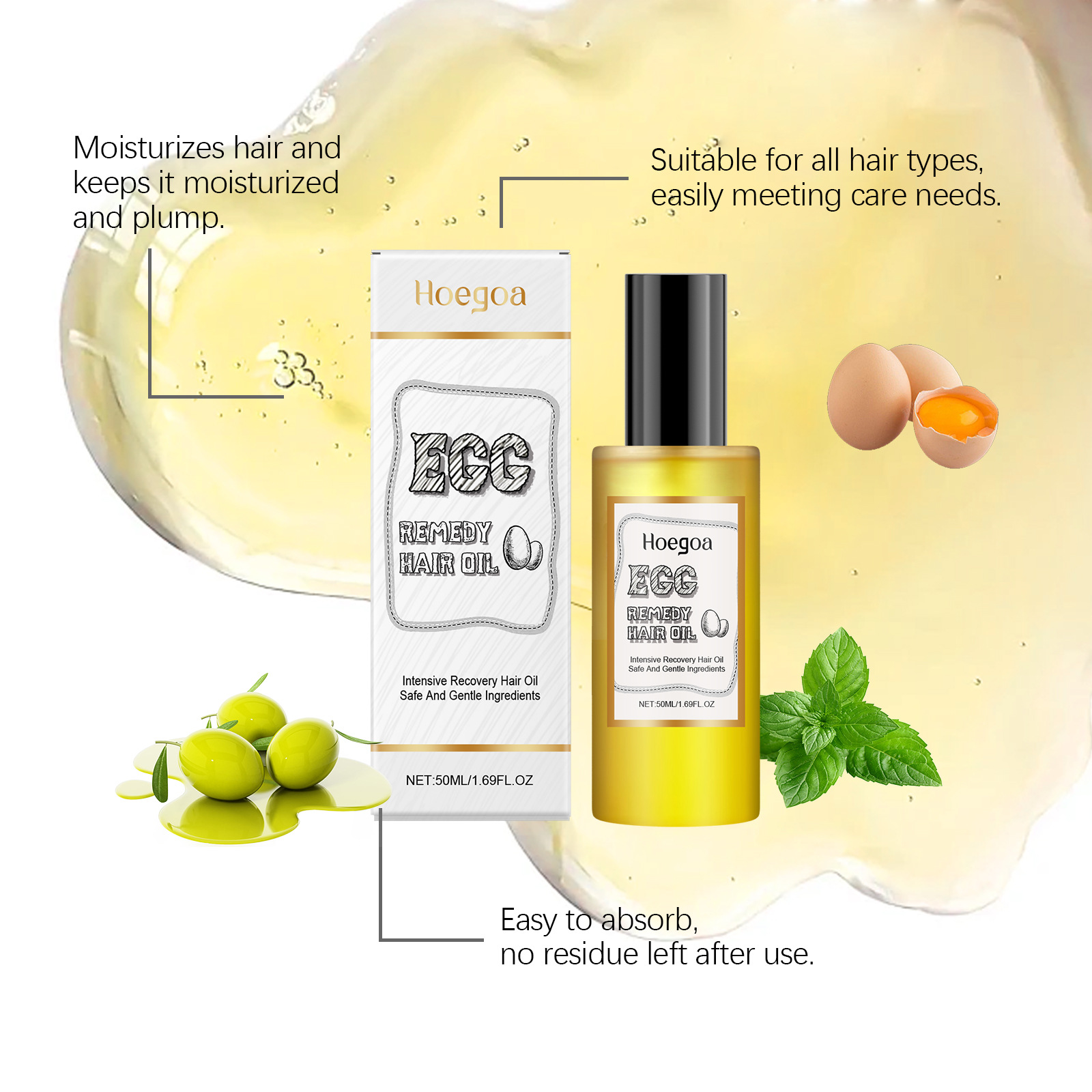 Remedia de huevo, aceite para  - Hair Straightener reseña y precio